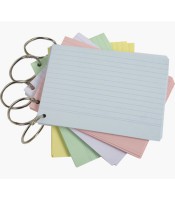 Cartes révisions flashcards A6 quadrillé 5x5 ass paquet 50f R.10340E