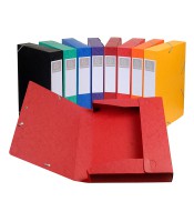 Boîte classement dos 50mm coloris ass cartobox à élastiques R.19500H