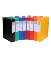 Boîte classement dos 60mm coloris ass cartobox à élastiques R.16000H
