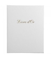 Livre d'or 26x22cm blanc 100 pages balacron pour mariage R.4982