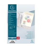 Pochettes perforées A4 lisse transparente 6/100°sachet de 10 R.5010E