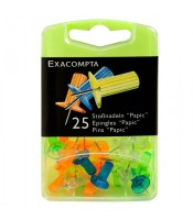 Epingle signalétique papic translucide coloris assortis boîte 25    s