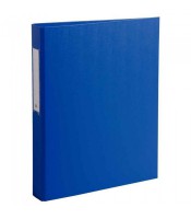 Classeur 4 anneaux dos 35mm bleu avec porte étiquette R.51382E