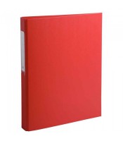 Classeur 4 anneaux dos 35mm rouge avec porte étiquette R.51385E