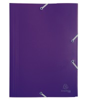 Chemise à élastique 3 rabats violet polypropylène R.55918