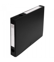 Boîte classement dos 40mm noir bouton à pression polypro R.54631E