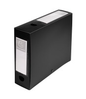 Boîte classement dos 80mm noir bouton à pression polypro R.59831E