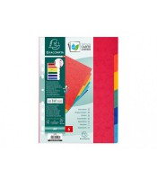 Intercalaires 6 positions A4 carton lustré coloris ass 225g R.1406E