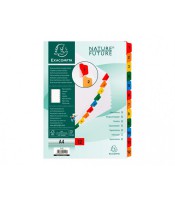 Intercalaires 12 positions A4 numéro carton blanc avec touches R.1112