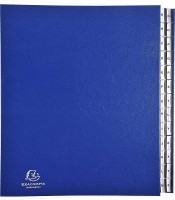 Trieur 26 compartiments alphabétique bleu à cavalier R.621229E