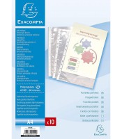Pochettes perforées A4 lisse cristal polypro 9/100ème sachet 10 R.591