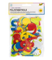 Chiffres en feutrine adhésive 120 pièces ass R.5262
