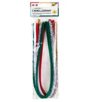 Chenilles noêl 50cm long 8mm diamètre coloris ass. /10 R.77895
