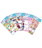Etiquettes adhésives scolaire et stickers study assorti