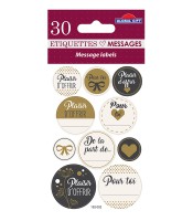 Etiquettes messages assortiment 8x12cm 