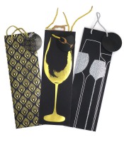 Sac cadeau bouteille 12x36x8.5cm assortis 