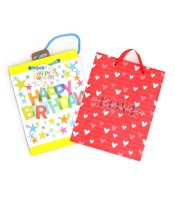 Sac cadeau cabas 18x23x7.8cm assortis 