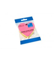 Note repositionnable coeur 68x68mm -200 f. brillant blister R.5823-39
