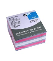 Note repositionnable 75x75mm couleurs mixtes  R.5654-63