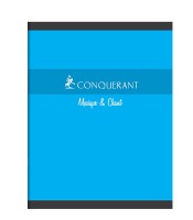 Cahier 17x22 musique 48 pages 24p.S+24p.S 70g piqûre conquérant