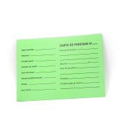 Carte de pointage normal
