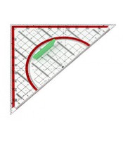 Equerre-rapporteur 24cm 180°cristal en blister R.FTT700362