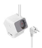 Multiprise 3 prises avec interrupteur et ports USB R.GAE0000662
