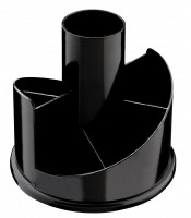 Pot à crayons noir rotatif multi-cases R.809951/FAB280003
