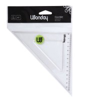 Equerre 45° 21cm cristal en blister R.FTE700062