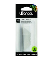 Lame cutter 9mm sécurité étui de 10 lames trapèzes R.402918/BLC300072