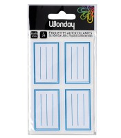 Etiquettes adhésives écolier 36x56mm pochette x 24 bleu R.FPP550102