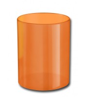 Pot à crayons orange translucide R.FAB200201