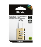 Cadenas à combinaison 3 chiffres laiton 20mm R.SCD210072