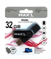 Clé USB 32Go 3.0 & micro Dual plug Max'l R.MAXL854602