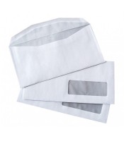 Enveloppe 114x229 fenêtre 35x100 blanche gommée 80g R.21537