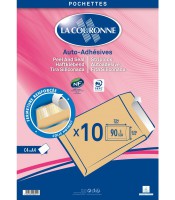 Pochette 229x324 kraft mille raies paquet de 10 90g R.301