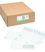 Enveloppe 110x220 fenêtre 45x100 blanche écologie 75g R.136