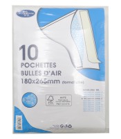 Pochette  180x265 kraft blanc matelassé paquet de 10  R.23804