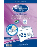 Enveloppe 114x162 blanche paquet de 25 80g R.25652