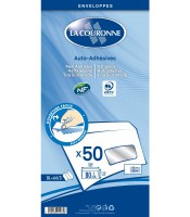 Enveloppe 110x220 fenêtre 45x100 blanche paquet de 50 80g R.1465