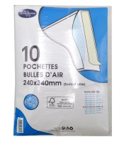 Pochette 240x340 blanche matelassé paquet de 10 R.23707   