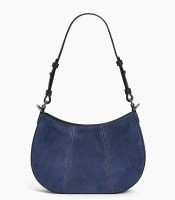 Sac demi lune 23x14x7 cm Juliette cuir suède denim R.TJET1051Q82