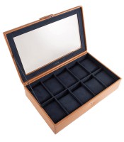 Coffret montres 25x19x7.5cm rectangulaire 10 compartiments R.TBJ7394