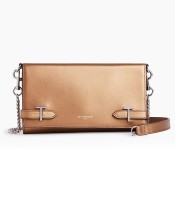 Pochette 22x12x3cm Emilie rabat cuir lisse métallisé R.TEMI3C06BR1