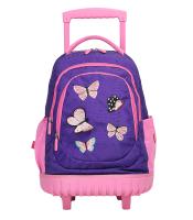 Trolley grand modèle butterflies violet rose 3compartiments R.LS03847