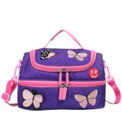Sac goûter isotherme butterflies violet rose 2 compart. R.LS03878