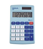 Calculatrice 8 chiffres scolaire poche M8 bleu clair R.7261034 