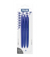 Stylo bille bleu rétractable paquet de 3 P1 touch R.BWM10253