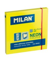 Note repositionnable 76x76-100 pages jaune fluo R.85434  XXX