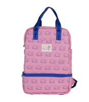 Sac à dos moyen modèle rectangulaire baleine rose R.6247Z460P